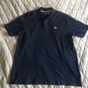 Men's XL Adidas polo blue white like new!!